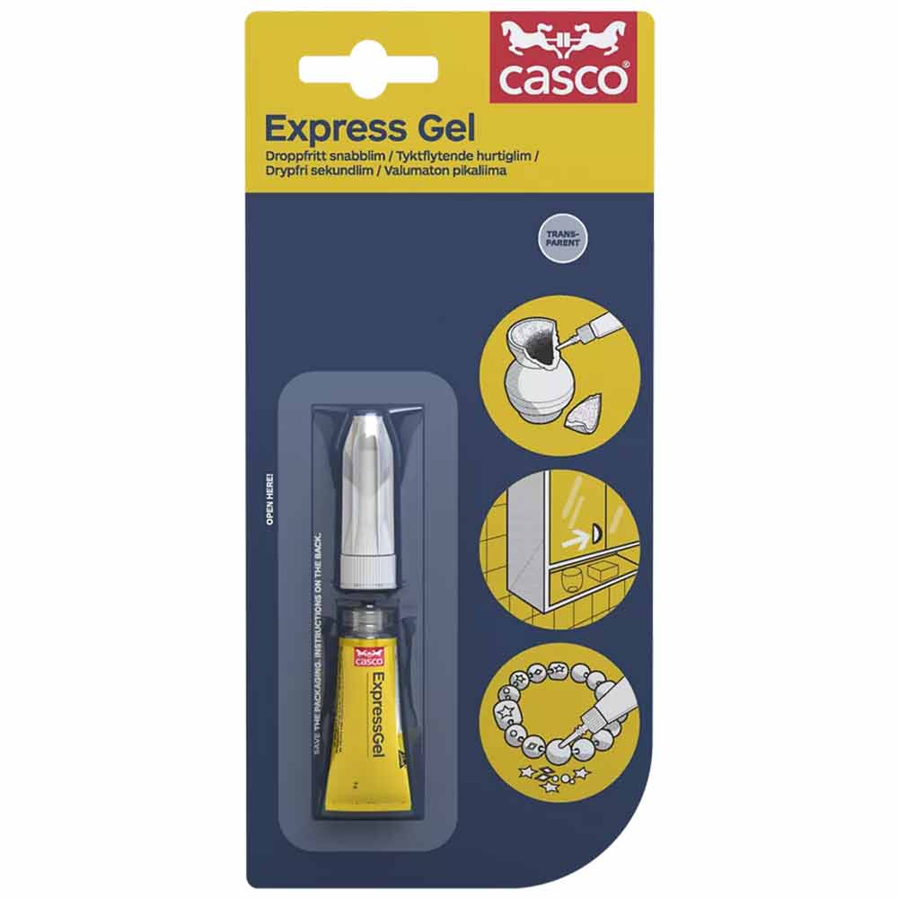 Superlim Gel Droppfritt Casco Express 3g Droppfritt - Sanojtape SE